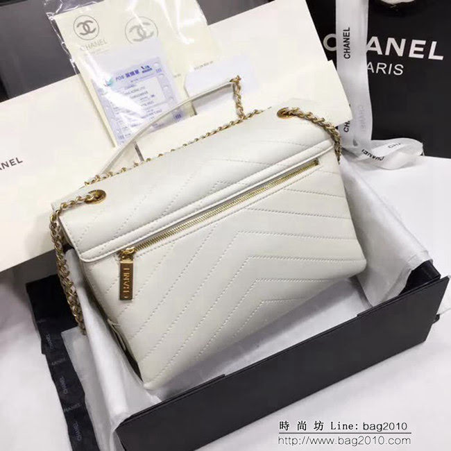 香奈兒CHANEL 57432 2018最新款式 原版皮羊皮單肩斜挎鏈條包 DSC1944